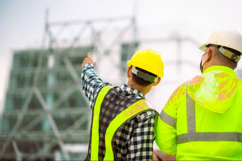 Construction workers at construction sites